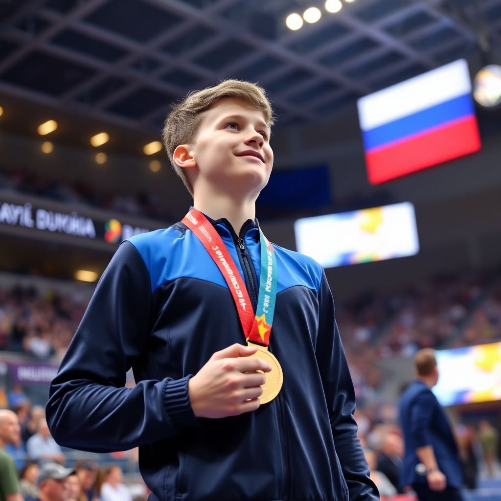 Фото: юный гимнаст Арсений Духно выигрывает золото чемпионата России 2026